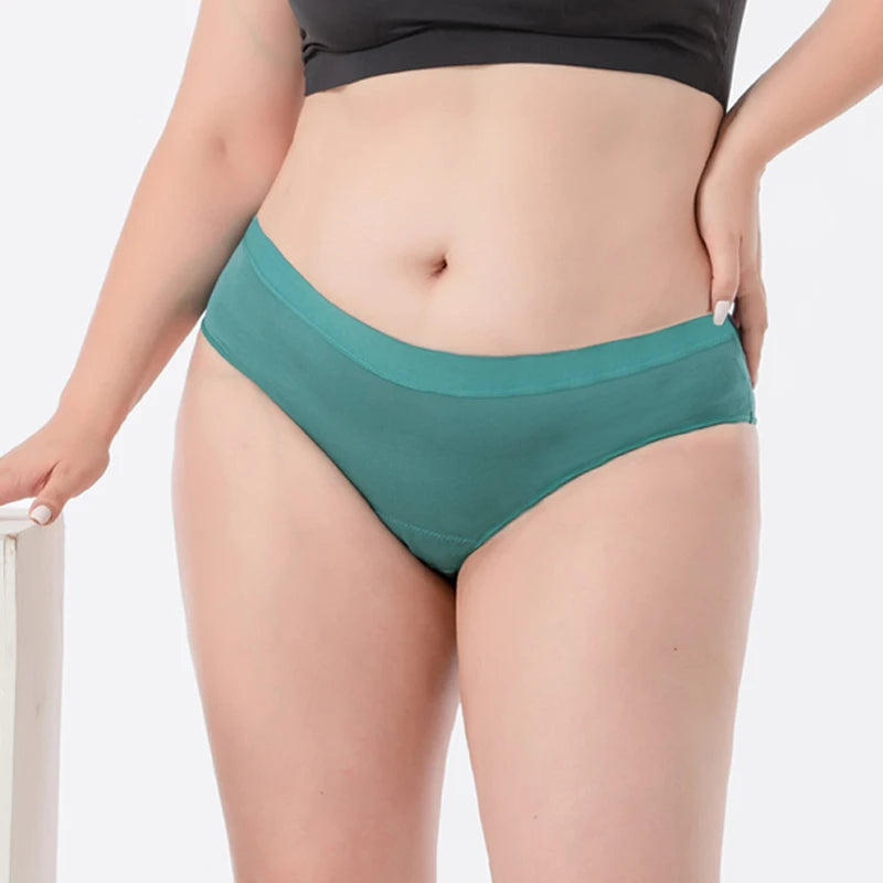 4Layer Bamboo Sexy Leakproof Menstrual Panties New Breathable Fast Absorbent Underwear Women Menstrual Briefs plus size lingerie
