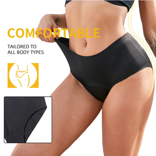 3 Pcs Heavy Flow Seamless Period Underwear Women Panties Menstrual Pants Sexy Leak Proof Asorbent Undies Incontinence Dropshipping