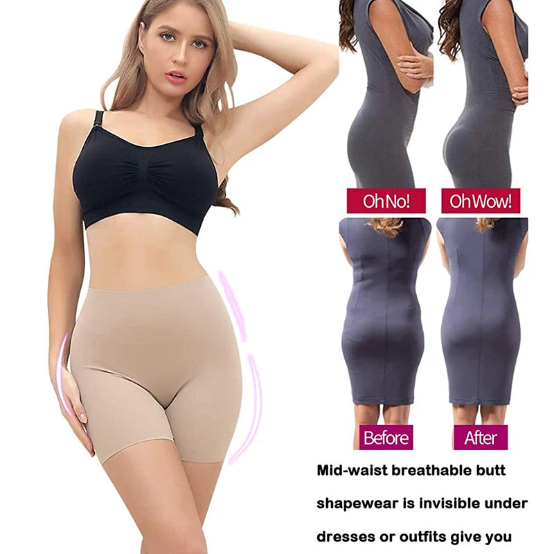 Women’s Anti-Chafing Slip Shorts Tummy Control Seamless Boyshort Underwear for Clothing