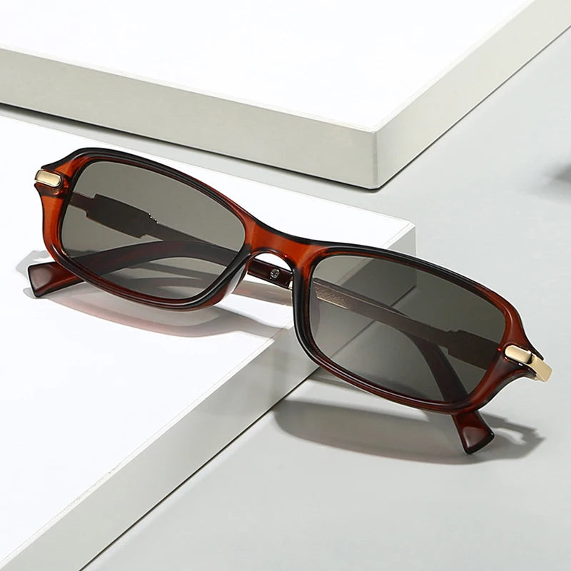 Retro Small Rectangle Women Men Sunglasses Shades UV400