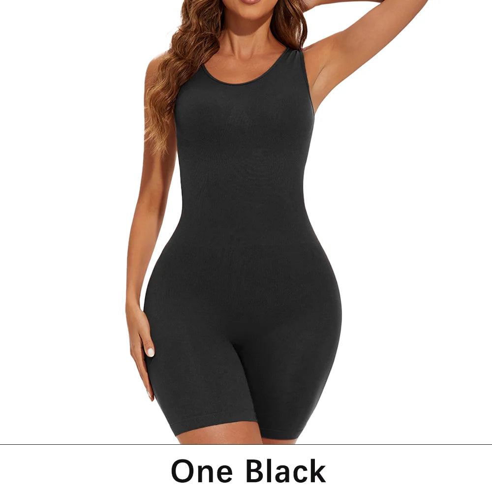 Women’s Seamless Full Body Shapewear Bodysuit Tummy Control Thigh Slimming Body Shaper