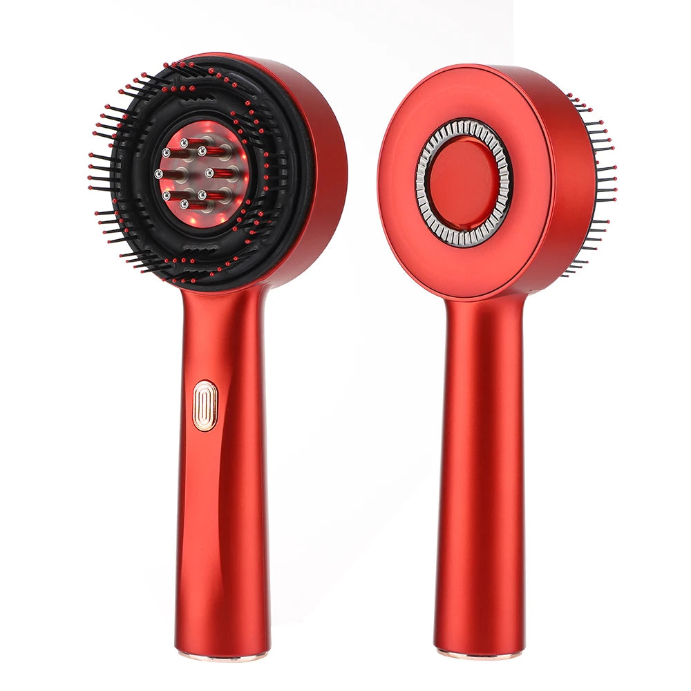 Red Light Scalp Massager Comb – Electric Scalp Care Device with Oil Applicator & Massage Function