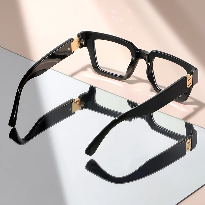 Retro Marble Blue Light Glasses – Luxury Style Unisex Computer Eyewear for Men & Women