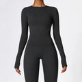 Women’s Seamless Long Sleeve Activewear Top Quick Dry Breathable Casual Workout Shirt