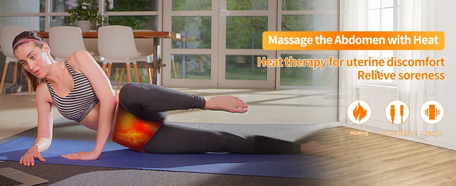 Menstrual Heating Pad Abdomen Wrap – Electric Waist Wrap with Heat & Vibration for Period Comfort