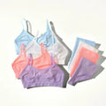 Women’s Seamless Bra & High Waist Panty Set Soft Wireless Lingerie Underwear Set