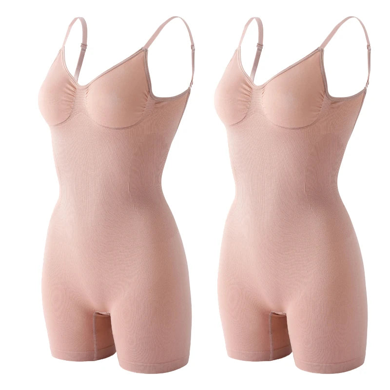 Women’s Seamless Low Back Shapewear Bodysuit Tummy Control Butt Lifting Body Shaper