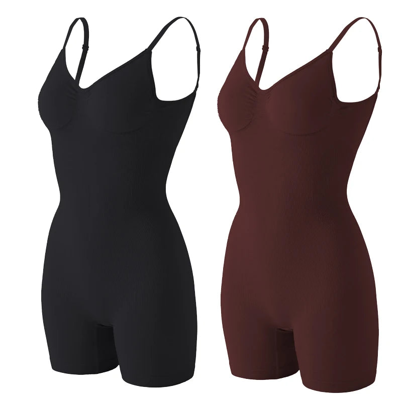 Women’s Seamless Low Back Shapewear Bodysuit Tummy Control Butt Lifting Body Shaper
