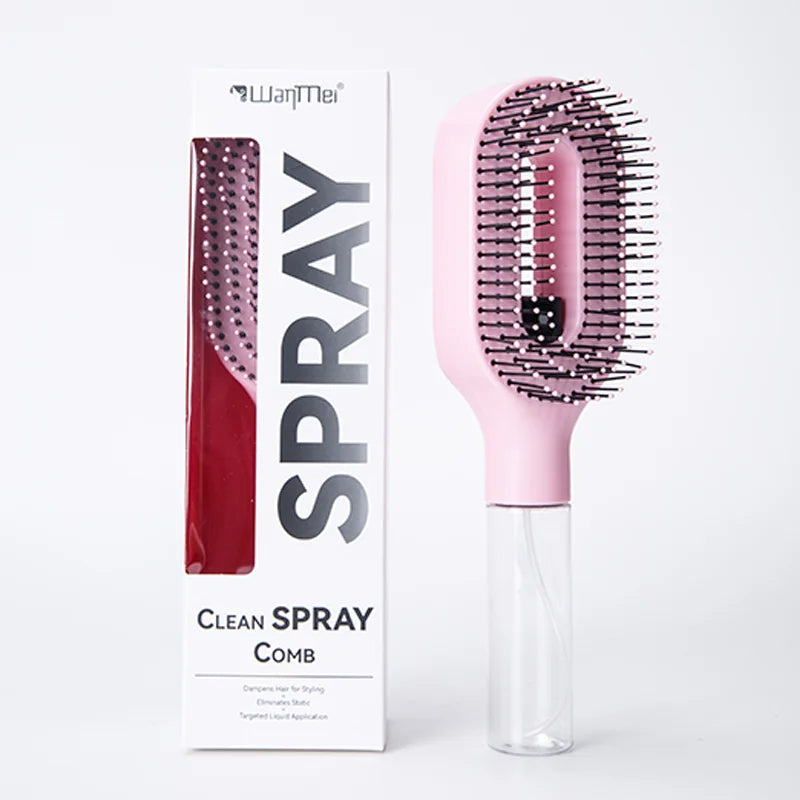 2in1 Sprayer Comb Detangling Scalp Massage Hairbrush with Spray Bottle