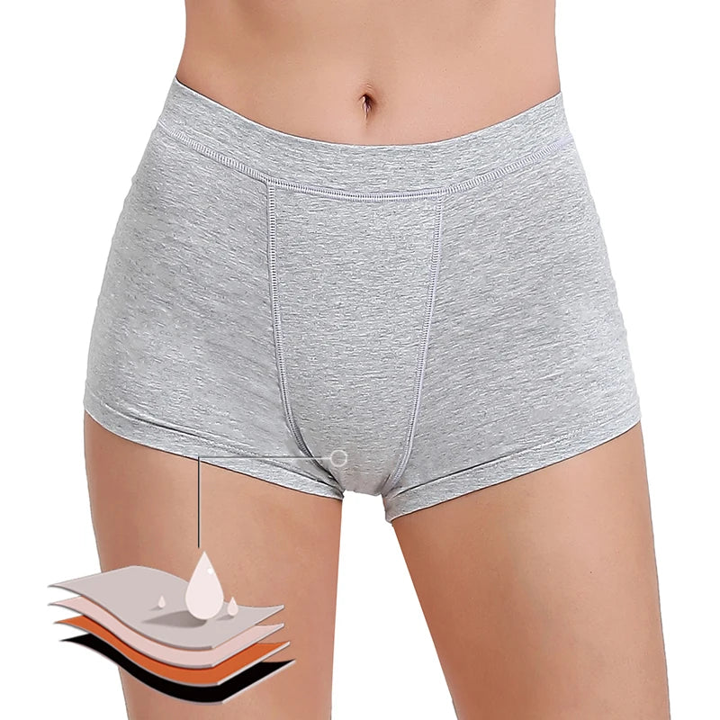 Menstrual Panties Woman Very Abundant Flow Menstrual Boxer Shorts High Waist Period Panties Cotton Menstruation Underwear Cycle