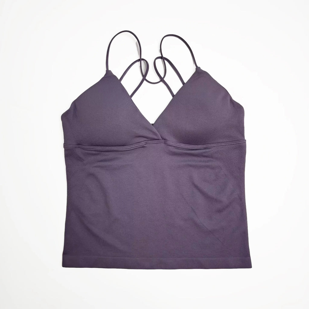 Women’s Twist Yoga Gym Casual Tank Top Quick Dry Strappy Gym Workout Camisole Vest
