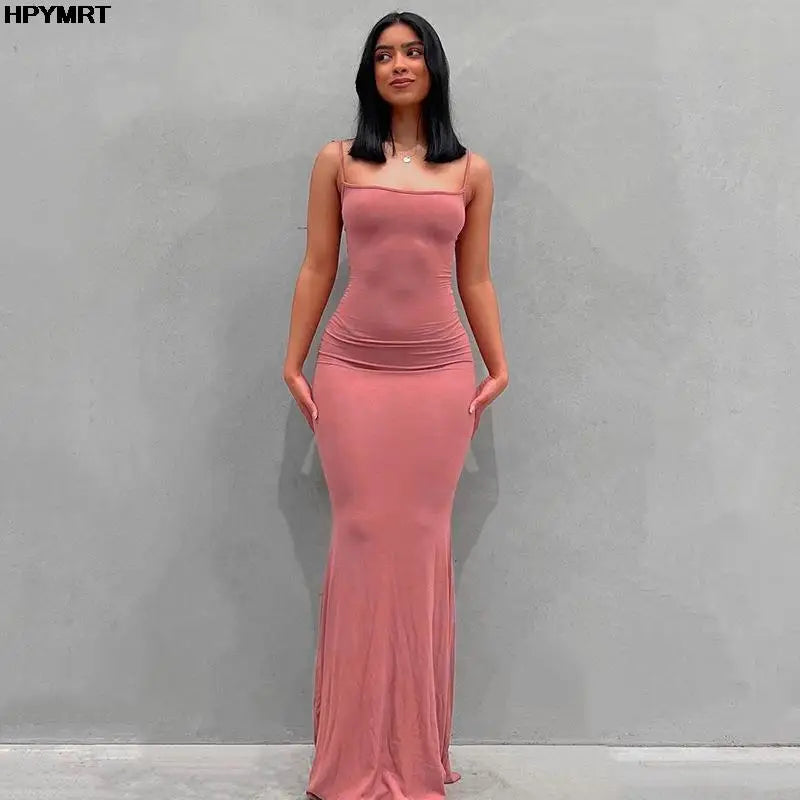 Women’s Bodycon Maxi Dress Loungewear– Sleeveless Backless Long Dress