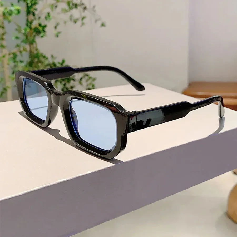 6PCS Vintage Rectangle Sunglasses Retro UV400 Fashion Eyewear Set for Women & Men