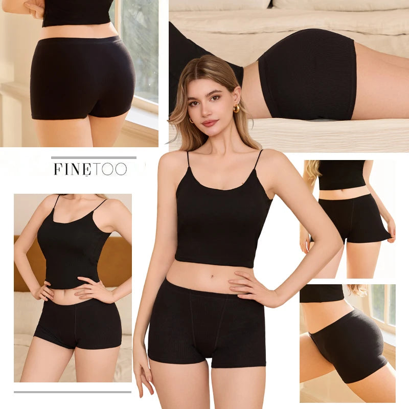 7Pcs Seamless Cotton Women Boyshort Underwear Set S–XXL – High Waist Soft Stretch Cozy Breathable Everyday Panties