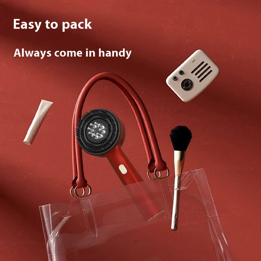 Red Light Scalp Massager Comb – Electric Scalp Care Device with Oil Applicator & Massage Function