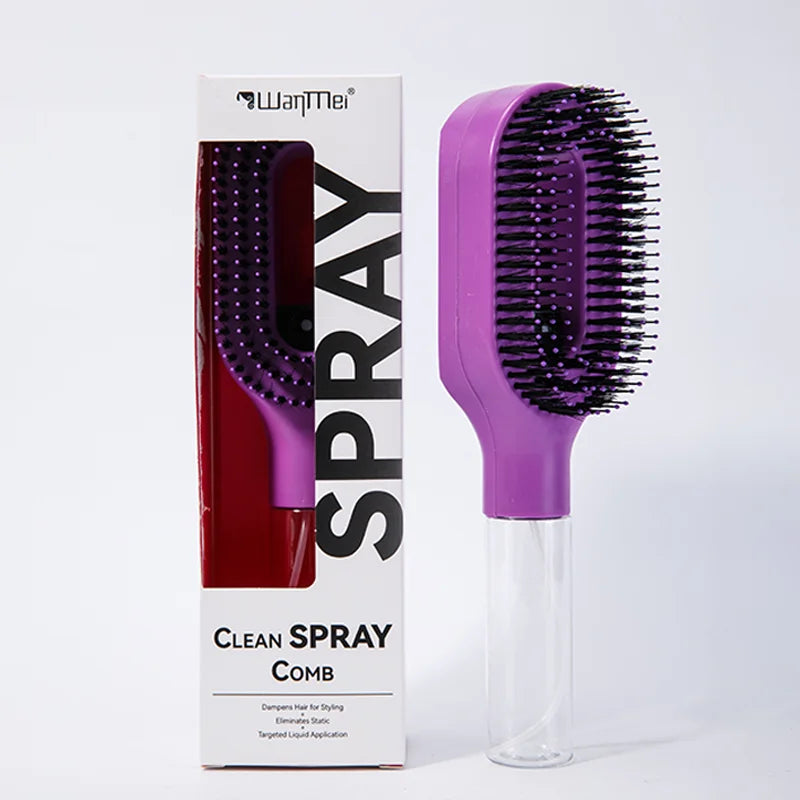 2in1 Sprayer Comb Detangling Scalp Massage Hairbrush with Spray Bottle