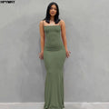 Women’s Bodycon Maxi Dress Loungewear– Sleeveless Backless Long Dress