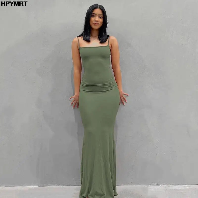 Women’s Bodycon Maxi Dress Loungewear– Sleeveless Backless Long Dress