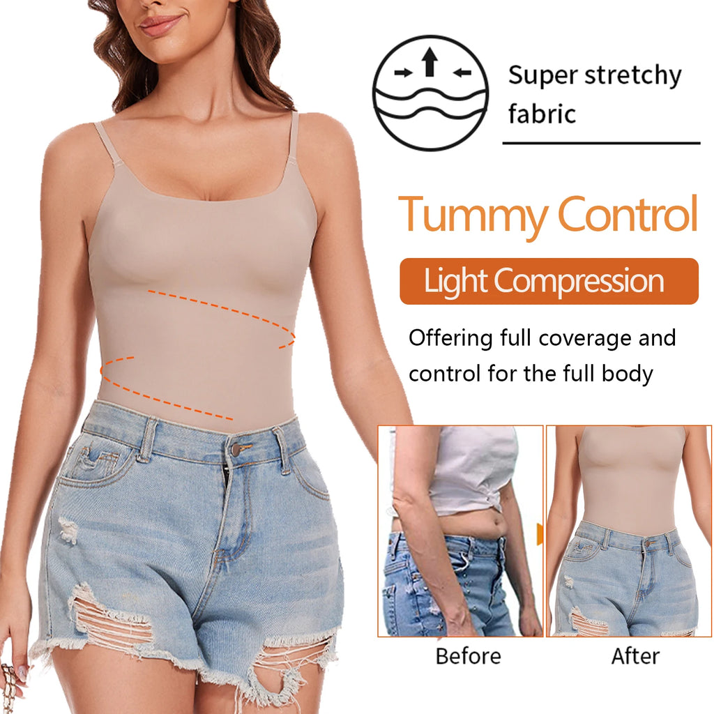 Women’s Shapewear Tank Top Tummy Control Seamless Slimming Cami Vest