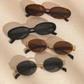 4PCS Vintage Oval Sunglasses Retro Fashion Outdoor Everyday Shades for Women & Men