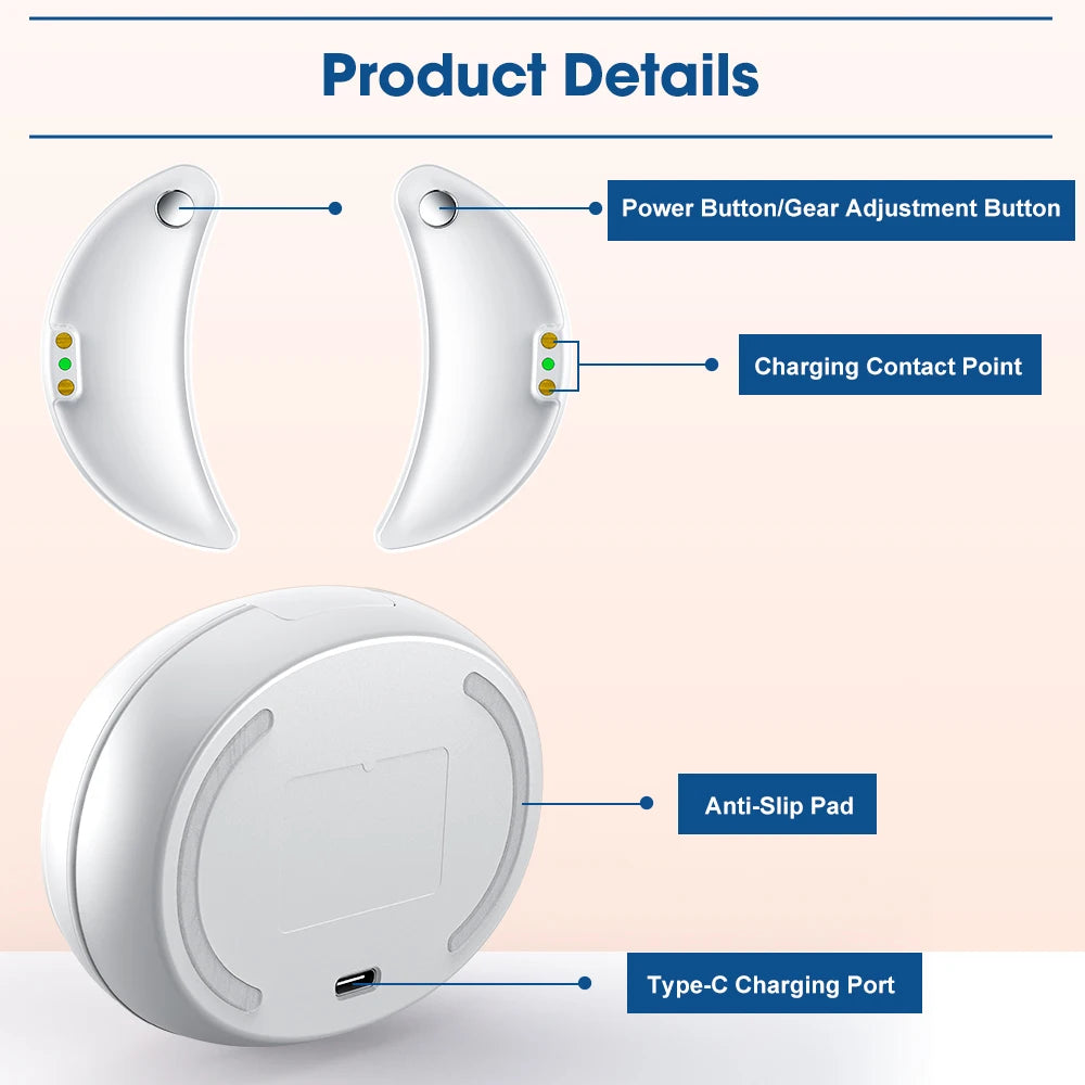 LED Rechargeable Eye Massager with Red Light Therapy – Microcurrent Under Eye Care Device for Puffiness & Tired-Looking Eyes