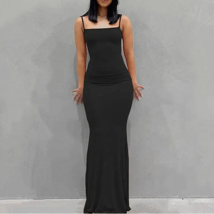 Women’s Bodycon Maxi Dress Loungewear– Sleeveless Backless Long Dress