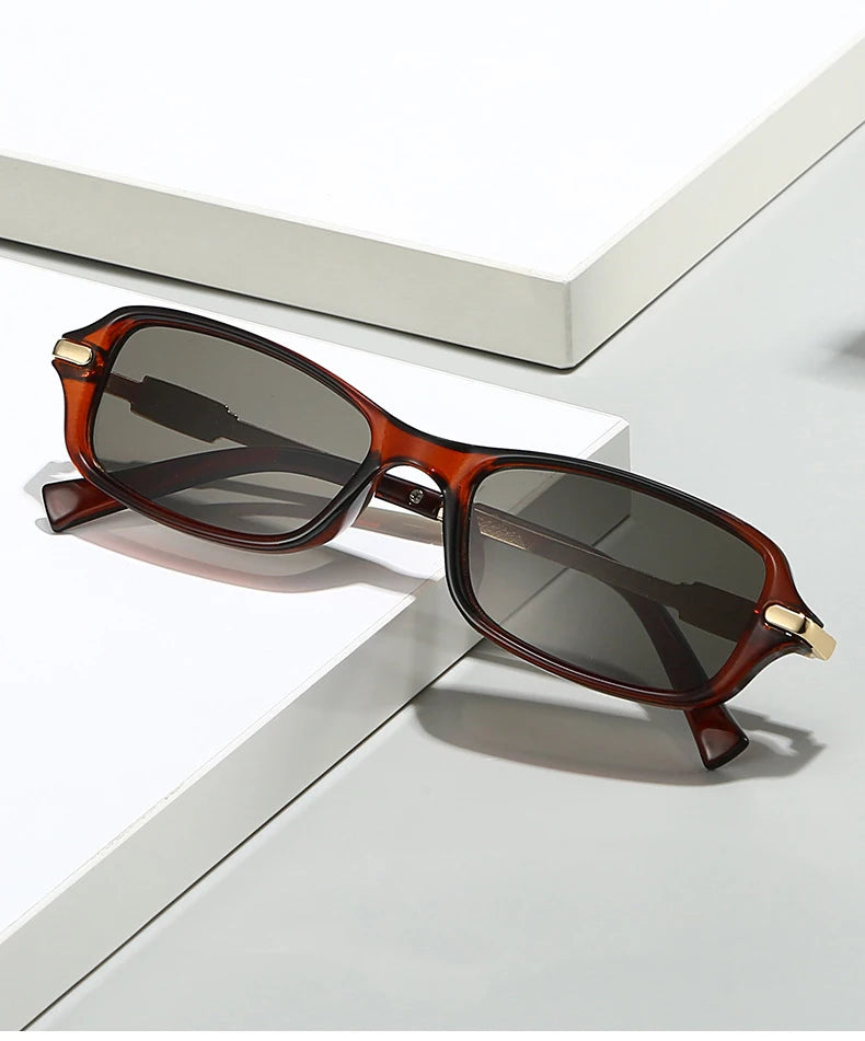 Retro Small Rectangle Women Men Sunglasses Shades UV400