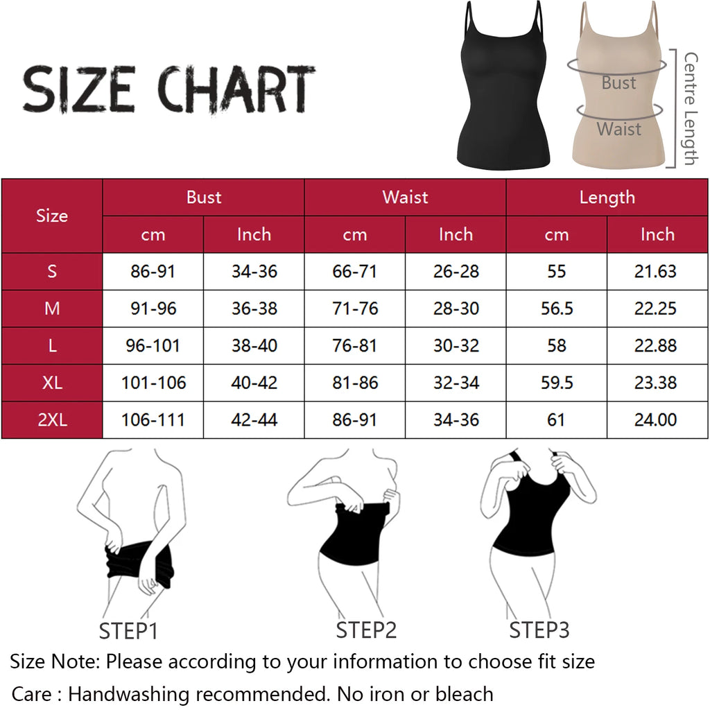 Women’s Shapewear Tank Top Tummy Control Seamless Slimming Cami Vest