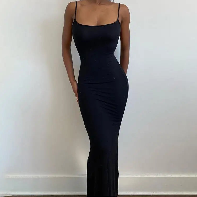 Women’s Bodycon Maxi Dress Loungewear– Sleeveless Backless Long Dress