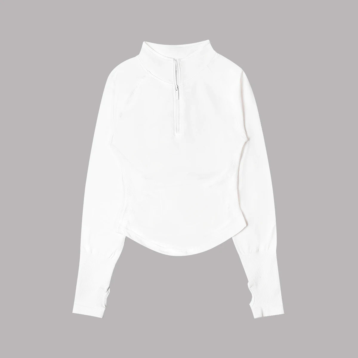 Women’s Seamless Half Zip Workout Jacket Long Sleeve Yoga Running Fitness Top