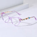 Cat Eye Diamond Eyeglasses Frame – Acetate Metal Luxury Style Fashion Glasses for Women
