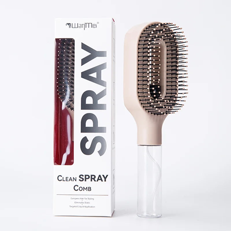 2in1 Sprayer Comb Detangling Scalp Massage Hairbrush with Spray Bottle