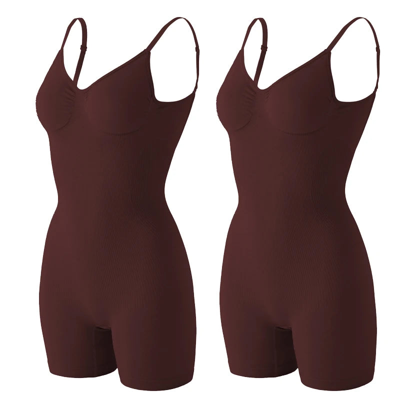 Women’s Seamless Low Back Shapewear Bodysuit Tummy Control Butt Lifting Body Shaper