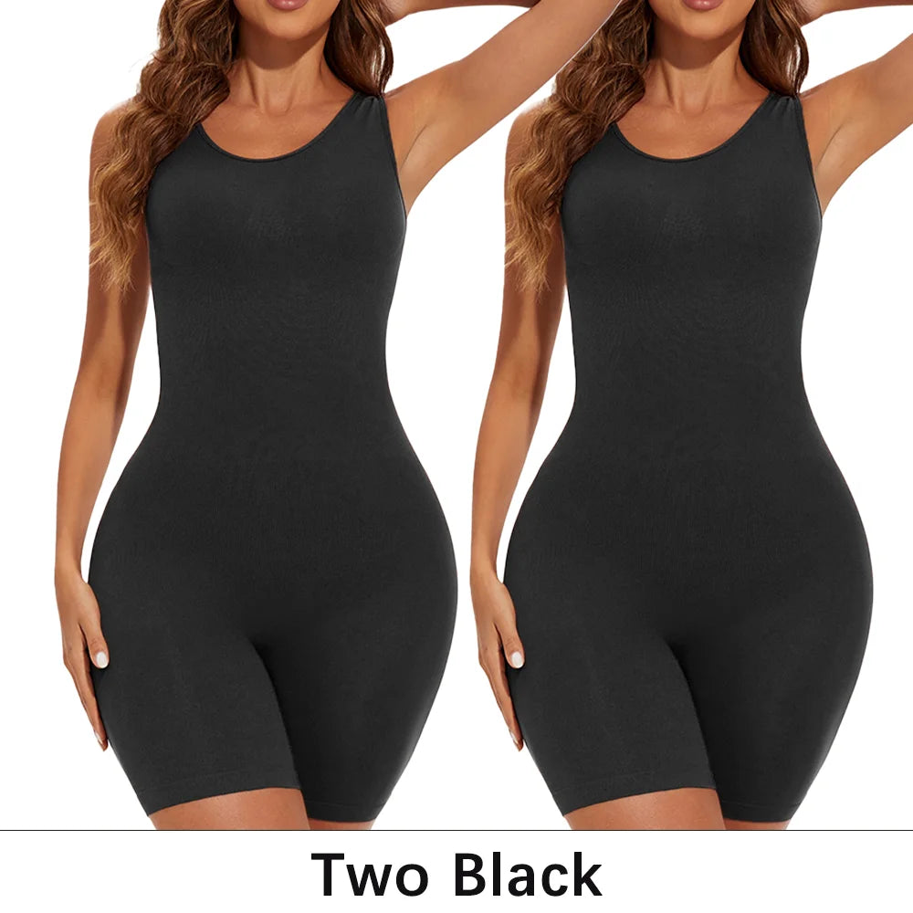 Women’s Seamless Full Body Shapewear Bodysuit Tummy Control Thigh Slimming Body Shaper
