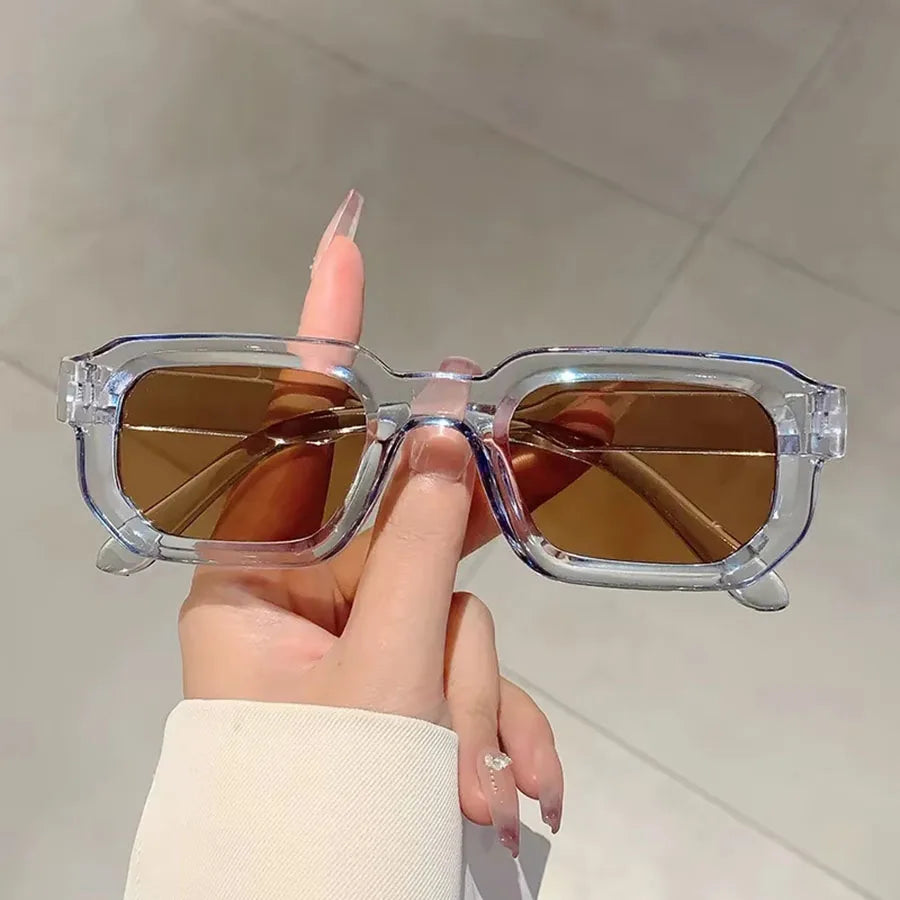 6PCS Vintage Rectangle Sunglasses Retro UV400 Fashion Eyewear Set for Women & Men