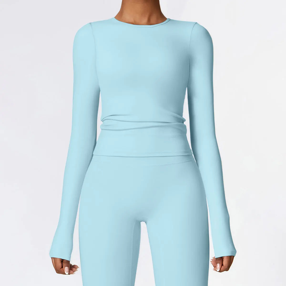 Women’s Seamless Long Sleeve Activewear Top Quick Dry Breathable Casual Workout Shirt