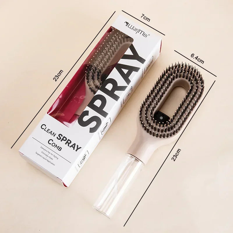 2in1 Sprayer Comb Detangling Scalp Massage Hairbrush with Spray Bottle