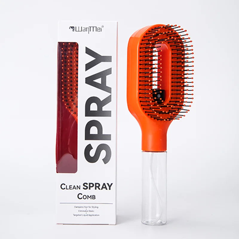 2in1 Sprayer Comb Detangling Scalp Massage Hairbrush with Spray Bottle