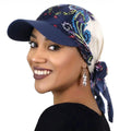 Women’s Satin Headscarf Baseball Cap Soft Breathable Summer Sun Hat with Brim