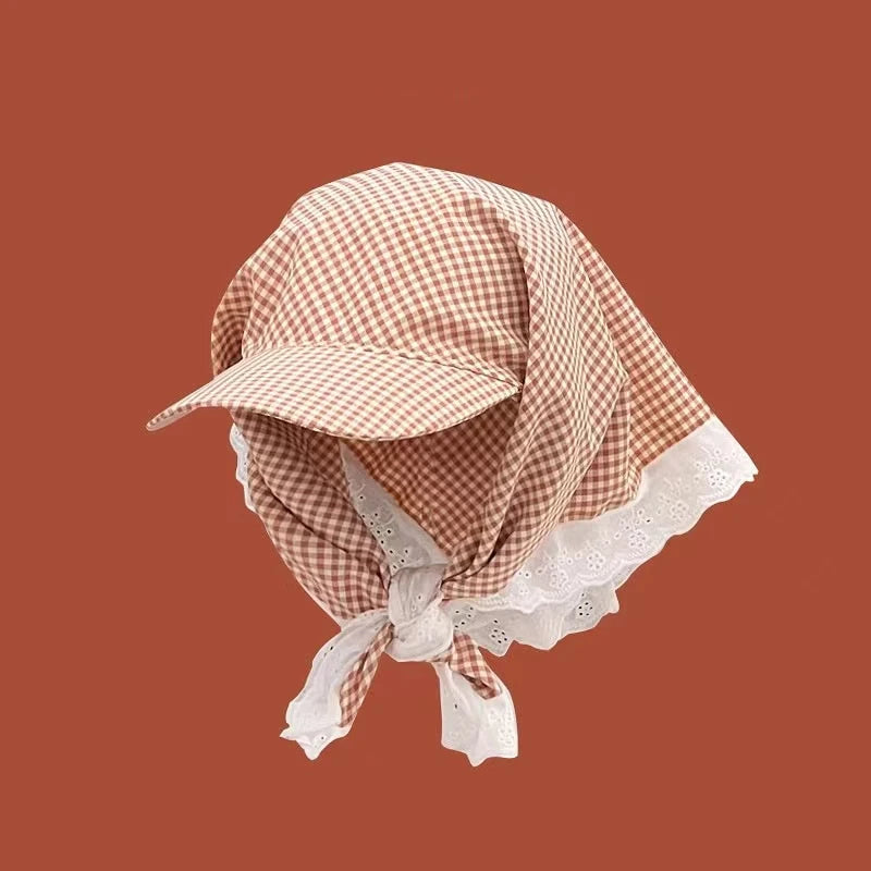 Women’s Big Brim Sun Hat Headscarf Baseball Cap Summer Sunshade Hat