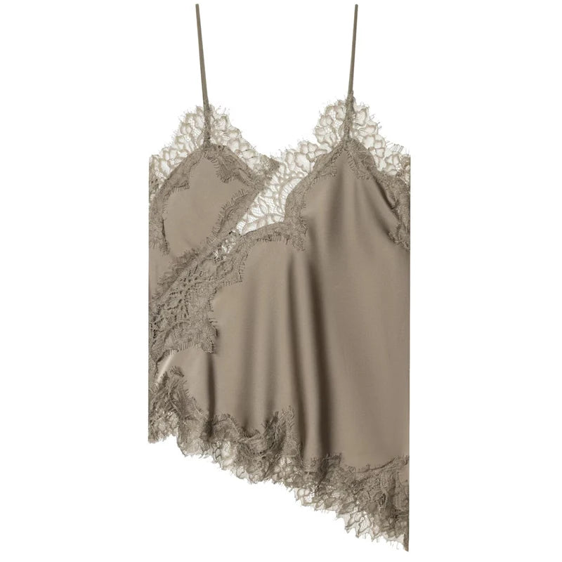 Woman Asymmetrical Slip Top Women's Lace Tanks & Camis Chic Y2K Camisole