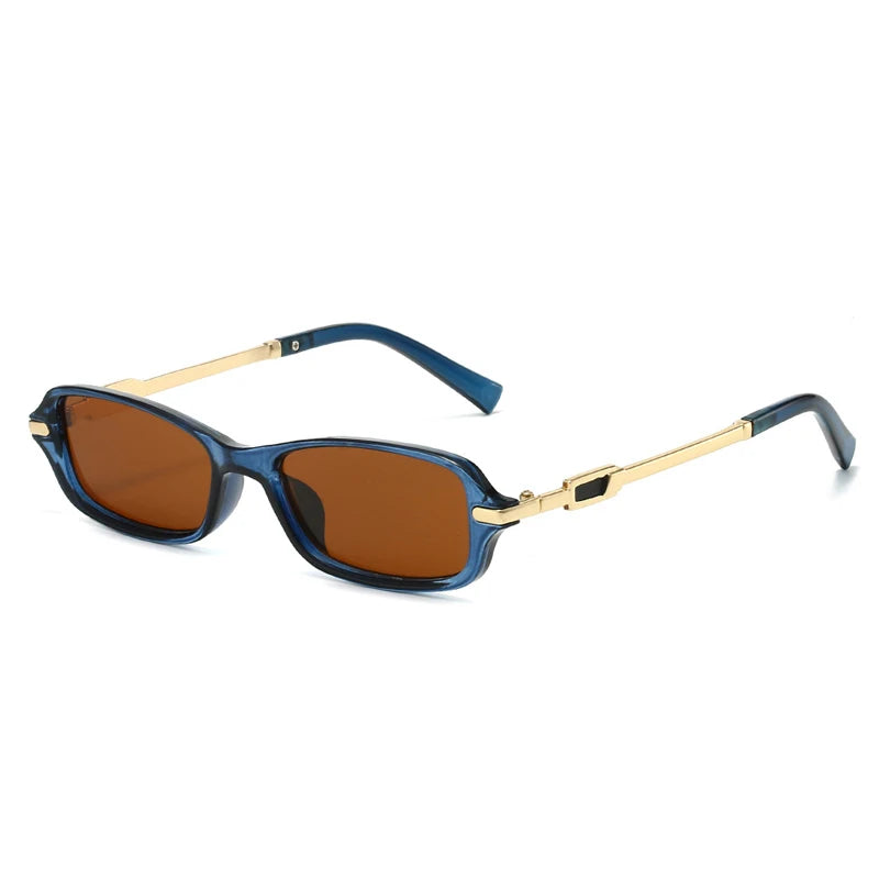 Retro Small Rectangle Women Men Sunglasses Shades UV400
