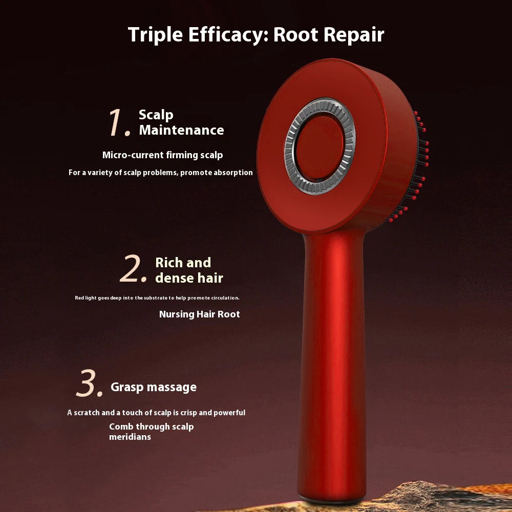 Red Light Scalp Massager Comb – Electric Scalp Care Device with Oil Applicator & Massage Function