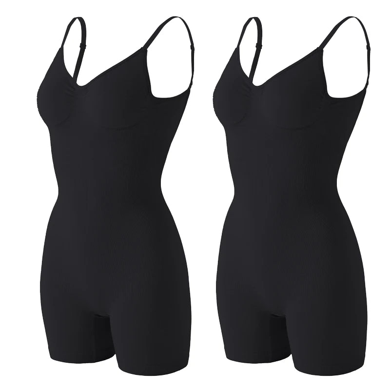 Women’s Seamless Low Back Shapewear Bodysuit Tummy Control Butt Lifting Body Shaper
