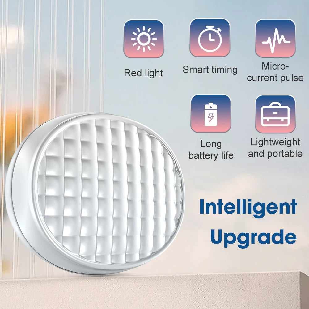LED Rechargeable Eye Massager with Red Light Therapy – Microcurrent Under Eye Care Device for Puffiness & Tired-Looking Eyes