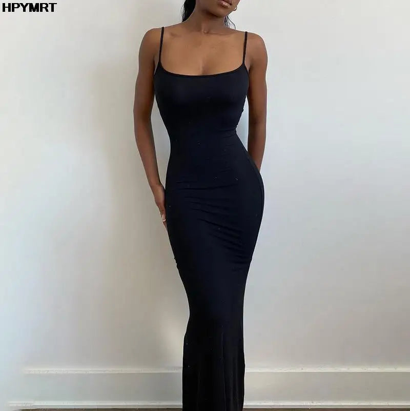 Women’s Bodycon Maxi Dress Loungewear– Sleeveless Backless Long Dress