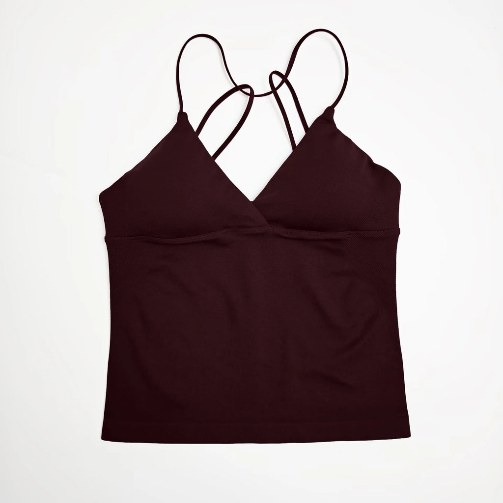 Women’s Twist Yoga Gym Casual Tank Top Quick Dry Strappy Gym Workout Camisole Vest