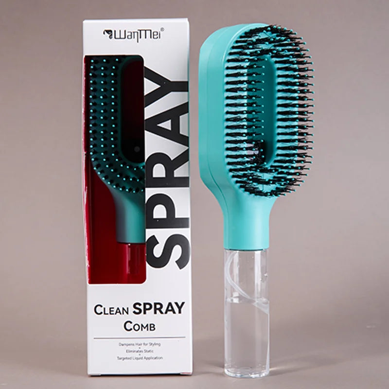2in1 Sprayer Comb Detangling Scalp Massage Hairbrush with Spray Bottle