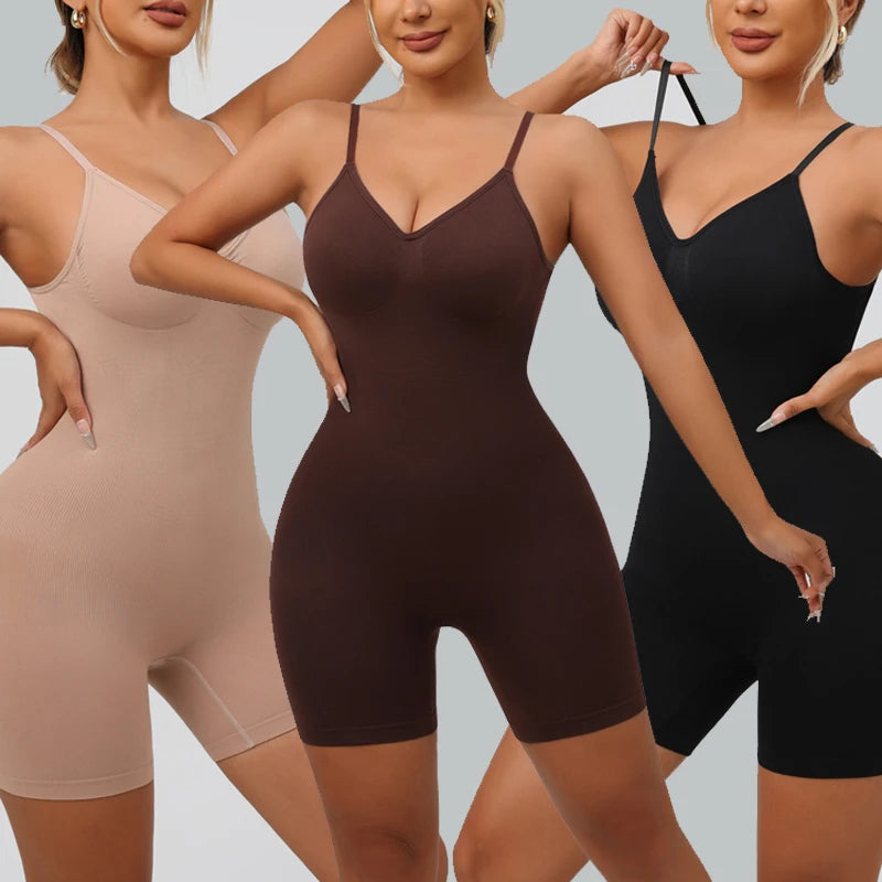 Women’s Seamless Low Back Shapewear Bodysuit Tummy Control Butt Lifting Body Shaper