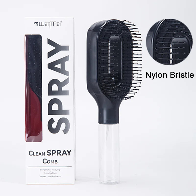 2in1 Sprayer Comb Detangling Scalp Massage Hairbrush with Spray Bottle